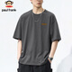 
Big Mouth Monkey (Paul Frank) short-sleeved men's summer 220g heavy cotton T-shirt men's loose casual top jacket men's clothing dark gray XL