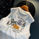 
Cotton loose American vest men 2025 summer trend printed sleeveless T-shirt vest casual sports sweatshirt T-shirt men HJ9906-1 white XL [suitable for 124-140Jin [Jin equals 0.5 kg] wear]