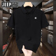 JEEP SPIRIT吉普重磅Polo衫夏季男士短袖翻领白色t恤潮流ins宽松纯色体恤男 白色polo衫-1365 M 【建议110-130斤】