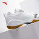 ANTA Aurora Table Tennis Shoes丨Sports Shoes Women's Badminton Shoes 2025 Winter New Training Shoes Pure White/Basic Black-1 38.5