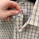 
Kangaroo (DaiShu) pure cotton summer new men's short-sleeved shirt business casual plaid half-sleeved men's top shirt middle-aged and young AN15271 khaki L
