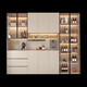 Junyanjia Massivholz Sideboard Wand integrierter Haushaltschrank Displanschrank Weinschrank Wohnzimmerschrank Aufbewahrungsschrankstab