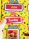 Kinderwetter -Kognitionsbrett Mein kleines Kalender Board Magnetic English Lernwand Diagramm Wochenmonat Unterrichtshilft Word Yellow English Magnetic Wall Diagramm 48 Zubehör