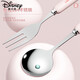 迪士尼（Disney）筷子勺子套装便携餐具收纳盒三件套小学生儿童上学一人专用单人装 304钢白色套装【勺+筷+盒】3件套