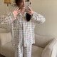 Rongxitu (Rongxitu) Frühlings- und Herbst -Pyjamas Long Sleeve Thin Home Clothing Set Q9226# 175 L