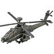 Apache Remote Control Helicóptero Aeronave de juguete armado Modelo inteligente High Carging Nuevo teléfono móvil Aleación de regalo Aleación Apache Helicóptero Armado [Ejército Green Boxed Free Soporte]