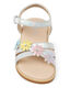 GYMBOReeGymboree Girls Toddler Flat Sandals, Silver Floral, 9 Toddlers Silver Floral 9 Toddlers