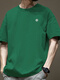 T-shirt à manches courtes américain à manches courtes américain de Bilebeifen pour le cou pur rond pour hommes Versatile Casual 2025 Nouvelle marque de mode White-1365 à manches courtes-100% Coton pur [suggéré 80-110jin [Jin est égal à 0,5 kg]] toute taille