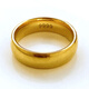 Pang Donglai's same Vietnamese sand gold ring with steel seal for men and women, wedding ring, smooth, simple and long-lasting, men's medium size 9 (recommended 120-150 Jin Jin equals 0.5 kg)