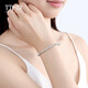 TTMIX oval platinum bracelet chain pt950 platinum transfer beads round bead bracelet for girlfriend 12.9-13.1g thick 5.0mm