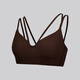 Lululemon丨Like a Cloud Women's Front V Shoulder Strap Long Sports Bra B/C *Rib LW2DQ7S Lava Brown M /8