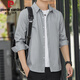 Pierre CARDIN summer men's long-sleeved shirt ice silk cool and thin style sun protection and breathable outer shirt loose and mature casual jacket 6173 deep coffee XL 125-140Jin [Jin equals 0.5 kg]