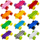 LEGO LEGO LEGO große Partikel Bausteine ​​kleines Zug -Chassis -Auto kleines Auto großes Lokomotive -Zubehör Kinder -Versammlung Spielzeug 5 Zugböden