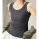 Summer Nuevo chaleco sin mangas de algodón para mujeres que usan una camisa base con un ajuste delgado y versátil atuendo de mujeres de mujeres Z Yuren 1050 White L