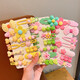 Glaneo infantil el cabello roto Acabado Artefacto Girl Macaron Color Flower Batina