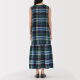 Vestido de falda para mujer Muji Women's Madras revisado para mujeres 25 Summer Nuevo BC2NMA5S Green Mided M (160/84a)