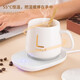 Ceramic Cup Thermos Coaster Electric Coaster Water Cup Constant Temperature Heater Constant Temperature Cup Warmer Office Tea Seat Bottle Warmer Insulation Base Birthday Gift for Women Fashion Green Constant Temperature Single Coaster