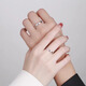OWNCOOL couple ring sterling silver niche high-end life partner pure silver 999 pair of rings live mouth adjustable love confession adjustable - one pair of pure silver rings - original gift box