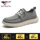 
Seven Wolf Canvas Shoes Men's Ice Silk Cool Breathable Walking Shoes 2025 Summer New Lightweight Shoes Feet Casual Daddy Shoes Men Gray 9928 40