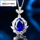 Yage's new light luxury and high-end French necklace, water drop pendant, exquisite sapphire necklace, gift to friends