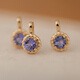 Shaoyu Natural Round Tanzanite Earrings Pendant Necklace 18k Gold Vintage Twist Inlaid Tanzania Origin Pendant (Excluding Chain)