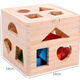 Qianfeng Montessori frühe Bildung Dreizehn-Loch-Intelligenzbox Bildungsspielzeug Holzkinder Formpaarung Farbe Kognitive Bausteine Dreizehn-Loch-Formpaarung Intelligenz Box