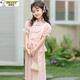 
Snoopy Girls Summer 2025 New Fashionable Big Children's Set Children's Summer New Chinese Style Girl Two-piece Set 9757 Pink Set 139 Yuan 140