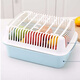 An Junsheng large vegetable washing blue double-layer drain basket fruit basket kitchen household rectangular drain basin plastic bowl and chopsticks drain basket green 34*26*9 cm double layer