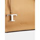 TOD'S【24期免息】官方2025新品女士TIMELESS大T扣小号皮革水桶包 棕色