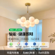 大观园约客厅吊灯创意卧室灯月球泡泡吊线灯卡通星球吊灯广东中山灯具 9734金色13头三色白球12cm