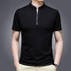 
Pierre cardin high-end brand summer ice silk T-shirt men's stand collar solid color semi-zipper Korean version middle-aged and young casual top polo. shirt P6625 dark blue pocket M 165 Recommended [95-115Jin [Jin equals 0.5 kg]]