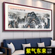 Torre Wangyun Backless Back Mountain Picture Sala de estar Sofá Fondo de la pared Decoración de la oficina Paisaje Paisaje colgante Pintura Sunrise Mount Tai CT-3532 Reunión de paisaje Riqueza 300*120 cm [SF Express Home] HD Pintura Núcleo [15