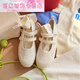 
MR.DEBAO/Ms. Bao 2025 new versatile side empty Velcro frosted leather casual Mary Jane shoes 7800-1585M red 35