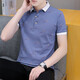 Tome Bornenkische High-End-Casual-Kurzärmel-Sommer-Sommer-New Business Casual Hälfte Poloshirt für Männer mittleren Alters und junger Eisseide-Seiden-Lappel-T-Shirt 679 Weiß (Geeignet: 100-120jin [Jin entspricht 0,5 kg]))