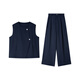 Diseño de vanchiman Traje de moda de chaleco de color sólido para mujeres 2025 Summer Nuevo pantalones de pierna ancha Set M9759 Royal Blue M