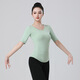 Lianliu Spring and Autumn New Sports Women's Suit Slim Fit Hollow Pilates Training Running Fitness Yoga Wear Top External Wear Single Milk Green Top S