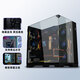 LIANLI Bauhaus O11 Vision Compact Sea View Room Chassis Panorama Säulenloser MATX-Gaming-Desktop-Computer Desktop-Hauptgehäuse Dreiseitiges Glas 360 Wasserkühlung Bauhaus Black Chassis + Lianli Intelligent Display 8.8 Chassis Sekundärbildschirm O11 Vision kompakt