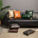 The leather pillow on the leather sofa in Shantoulin Village living room is light luxury color-blocking oil wax leather pillow sofa cushion living room leather YY1049 pillowcase 45*45CM only