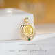 Oein Muqiao Jewelry original design bee small gold coin pendant 18K gold natural diamond emerald inlaid gold pendant