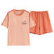 Pyjama modal pour femmes coton pur coton d'été Summer short à manches courtes du style mince pour le confort extérieur et le costume de vêtements de maison décontractée Z9855 Picture principale M [80-100jin recommandé [Jin est égal à 0,5 kg] usure]