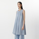 Jnby/jiangnan buyi 25 sommer sommer New Denim Kleid ärmellose runde Hals Baumwollwind Blasen Falten 5p4g11150 958/Denim Hellblau S