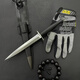 
Extreme Force Commando Outdoor Sergeant Tactical Double-Edge Straight Knife High Hardness N690 Steel Outdoor Portable Survival Knife Extreme Force FS Commando Double-Edge Steel Knife 29cm-less than 60 [Givea Tactical Knife Set]