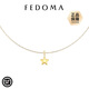 Authentic FEDOMA25SS gold and silver star color twisted chain detachable snake bone clavicle chain pendant necklace necklace gold star gold collar
