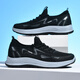 Double Star Bate Casual Shoes Summer Mesh Breathable Comfort Sports Shoes Lightweight Shoes Men's Soft Sole Walking Daddy Shoes Black 42