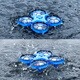 JJR / C télécommande Aircraft drone toy's toys water, terre, air, et air trois en un avions télécarriéte de télécommande Ship Boy Small Helicopter Sea, Land, Air trois en un drone [bleu] Configuration de la version de base [une batterie de fuselage]