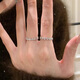 Yan Ru decorated French lace super sparkling diamond ring, elegant and light luxury index finger ring, exquisite and versatile, stackable ring gift R0650 lace ring, one pair