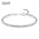 Misu pt950 platinum broken silver bracelet girls model platinum broken silver plain chain bracelet for wife Christmas gift weight 12.1-12.3 grams 56mm thick 3.3mm