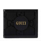 Gucci luxury men's bag OffTheGrid series classic double G black fabric folding wallet black