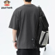 
Big Mouth Monkey (Paul Frank) short-sleeved men's summer 220g heavy cotton T-shirt men's loose casual top jacket men's clothing dark gray XL