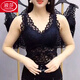 LangSha large size lace beautiful back all-in-one bra for women summer slim long camisole underwear for female students Korean style tube top white + black XL recommended (105-130Jin Jin equals 0.5kg)